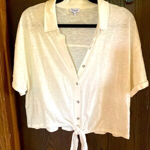 Splendid short sleeve top, off white